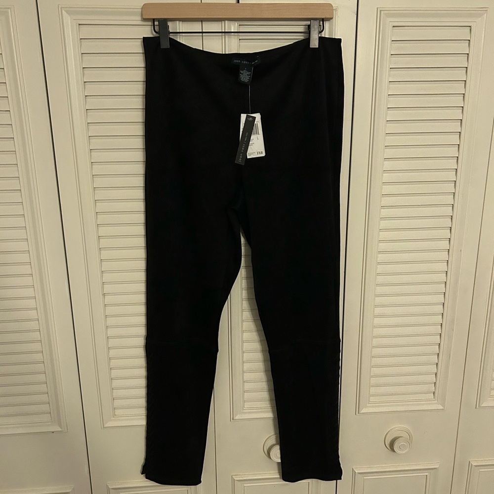 JOAN VASS Faux Leather Pants Size Large